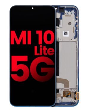 Aftermarket OLED Display With Frame For Xiaomi Mi 10 Lite 5G (Premium) (Aurora Blue)