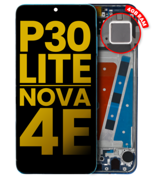 LCD Display With Frame For Huawei P30 Lite / Nova 4e (Refurbished) (4GB RAM) (Peacock Blue)