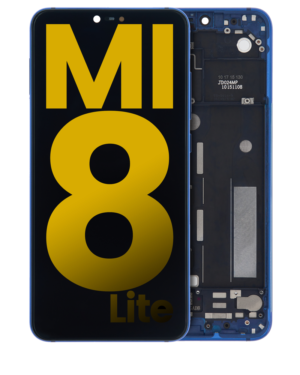 LCD Display With Frame For Xiaomi Mi 8 Lite (Refurbished) (Aurora Blue)