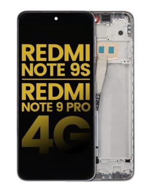LCD Display With Frame For Xiaomi Redmi Note 9S / Redmi Note 9 Pro 4G (Refurbished) (Glacier White)