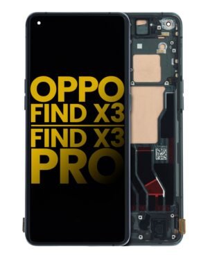 OLED Display With Frame For OPPO Find X3 / X3 Pro (Refurbished) (Gloss Black)