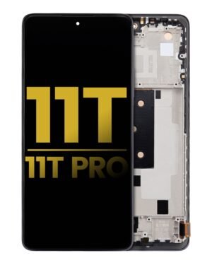 OLED Display With Frame For Xiaomi 11T / 11T Pro (Refurbished) (Meteorite Gray)