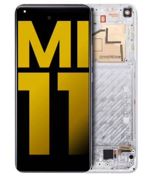 OLED Display With Frame For Xiaomi Mi 11 (Refurbished) (Cloud White)