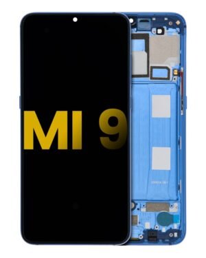 OLED Display With Frame For Xiaomi Mi 9 (Refurbished) (Ocean Blue)