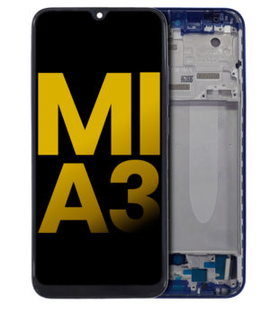 OLED Display With Frame For Xiaomi Mi A3 (Refurbished) (Blue)