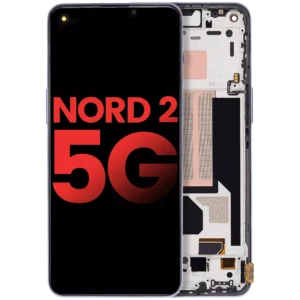 Aftermarket OLED Display With Frame For OnePlus Nord 2 5G (Premium) (Gray Sierra)