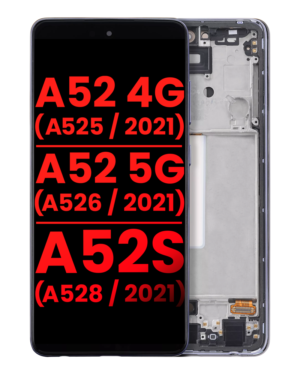 Aftermarket OLED Display With Frame For Samsung Galaxy A52 4G (A525 / 2021) / A52 5G (A526 / 2021) / A52S 5G (A528 / 2021) (6.46″) (Premium) (Awesome Purple)