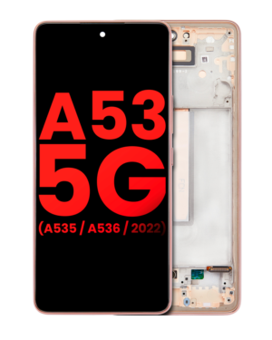 Aftermarket OLED Display With Frame For Samsung Galaxy A53 / A53 5G (A535 / A536 / 2022) (6.36″) (Premium) (Peach)