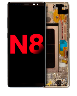Aftermarket OLED Display With Frame For Samsung Galaxy Note 8 (Premium) (Gold)