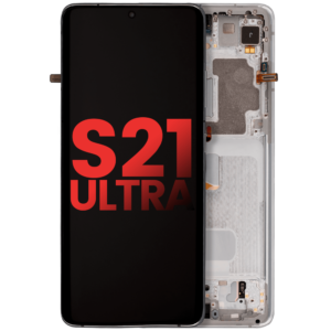 Aftermarket OLED Display With Frame For Samsung Galaxy S21 Ultra 5G (Premium) (Phantom Silver)