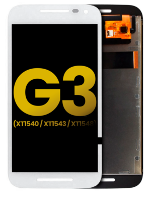 LCD Display For Motorola Moto G3 (XT1540 / XT1543 / XT1548 / 2015) (Refurbished) (White)