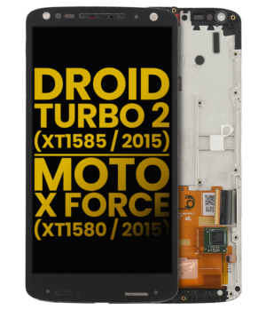 LCD Display With Frame For Droid Turbo 2 (XT1585 / 2015) / Moto X Force (XT1580 / 2015) (Service Pack) (Black)