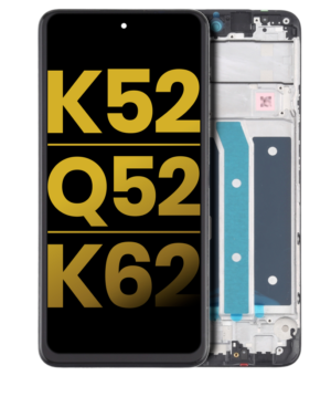LCD Display With Frame For LG K52 / Q52 / K62 (Refurbished) (Black)