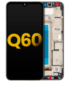 LCD Display With Frame For LG Q60 (Single Card Version) / K50 (2019 / X520) (Refurbished) (Silver)