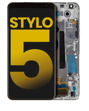 LCD Display With Frame For LG Stylo 5 (Refurbished) (Silvery White)