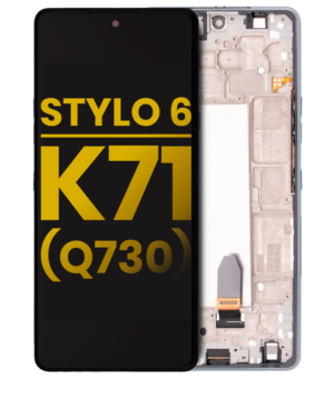 LCD Display With Frame For LG Stylo 6 / K71 (Refurbished) (Silver)