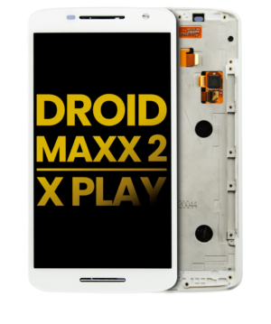 LCD Display With Frame For Motorola Droid Maxx 2 / Moto X Play (XT1561 / XT1562 / XT1563 / XT1565 / 2015) (Refurbished) (White)