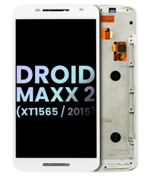 LCD Display With Frame For Motorola Droid Maxx 2 (XT1565 / 2015) (Service Pack) (White)