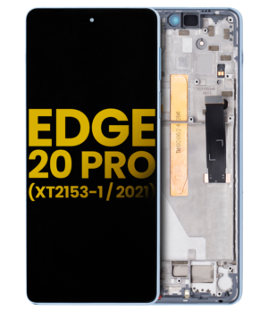 LCD Display With Frame For Motorola Edge 20 Pro (XT2153-1 / 2021) (Refurbished) (Iridescent Cloud)