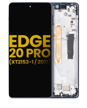 LCD Display With Frame For Motorola Edge 20 Pro (XT2153-1 / 2021) (Refurbished) (Midnight Blue)