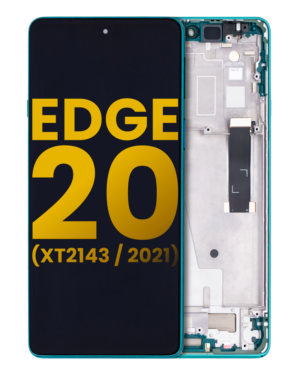 LCD Display With Frame For Motorola Edge 20 (XT2143 / 2021) (Refurbished) (Frosted Emerald)