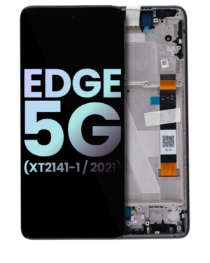 LCD Display With Frame For Motorola Edge 5G (XT2141-1 / 2021) (Service Pack) (Nebula Blue)