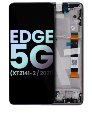 LCD Display With Frame For Motorola Edge 5G (XT2141-2 / 2021) (Service Pack) (Nebula Blue)