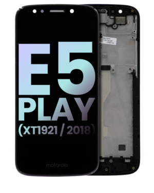 LCD Display With Frame For Motorola Moto E5 Play (XT1921 / 2018) (Service Pack) (Black)