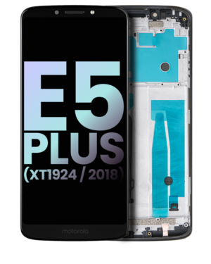 LCD Display With Frame For Motorola Moto E5 Plus (XT1924 / 2018) (Service Pack) (Black)