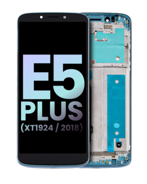 LCD Display With Frame For Motorola Moto E5 Plus (XT1924 / 2018) (Service Pack) (Blue)