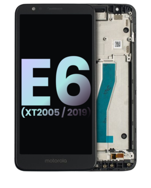 LCD Display With Frame For Motorola Moto E6 (XT2005 / 2019) (Service Pack) (Black)