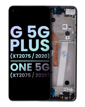 LCD Display With Frame For Motorola Moto G 5G Plus (XT2075 / 2020) / One 5G (XT2075 / 2020) (Service Pack) (Surfing Blue)