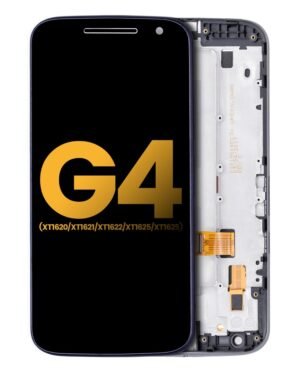 LCD Display With Frame For Motorola Moto G4 (XT1620 / XT1621 / XT1622 / XT1625 / XT1626 / 2016) (Refurbished) (Black)