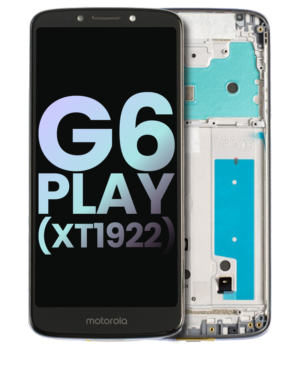 LCD Display With Frame For Motorola Moto G6 Play (XT1922 / 2018) (Service Pack) (Gray)
