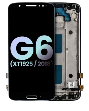 LCD Display With Frame For Motorola Moto G6 (XT1925 / 2018) (Service Pack) (Black)