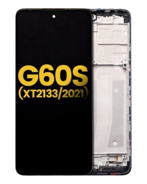 LCD Display With Frame For Motorola Moto G60S (XT2133 / 2021) (Refurbished) (Black)