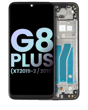 LCD Display With Frame For Motorola Moto G8 Plus (XT2019-2 / 2019) (Service Pack) (Dark Blue)