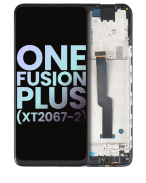 LCD Display With Frame For Motorola One Fusion Plus (XT2067-2 / 2020) (Service Pack) (Blue)