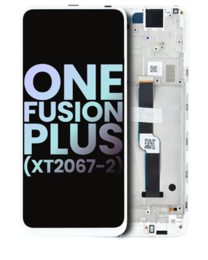 LCD Display With Frame For Motorola One Fusion Plus (XT2067-2 / 2020) (Service Pack) (White)