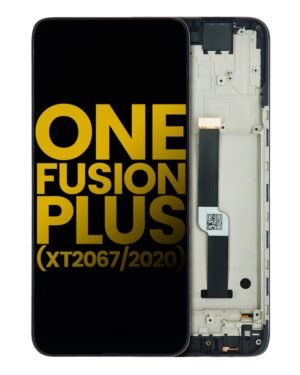 LCD Display With Frame For Motorola One Fusion Plus (XT2067 / 2020) (Refurbished) (Black)
