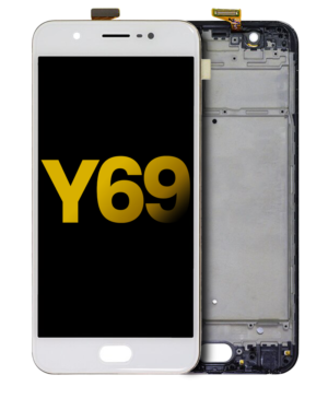 LCD Display With Frame For Vivo Y69 (Refurbished) (White)