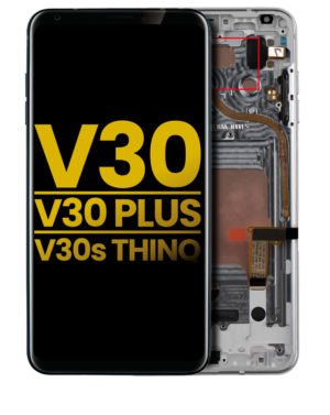 OLED Display With Frame For LG V30 / V30 Plus / V30S ThinQ (Refurbished) (Cloud Silver)