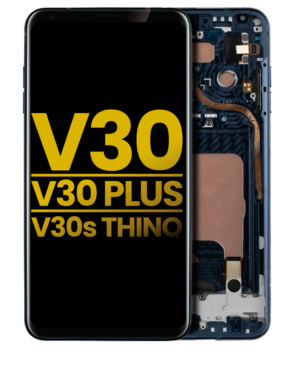 OLED Display With Frame For LG V30 / V30 Plus / V30S ThinQ (Refurbished) (Moroccan Blue)