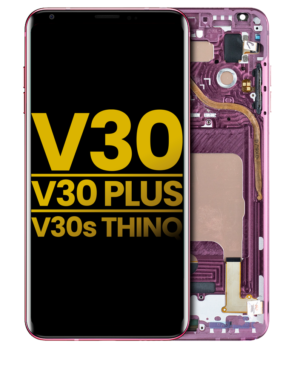OLED Display With Frame For LG V30 / V30 Plus / V30S ThinQ (Refurbished) (Raspberry Rose)