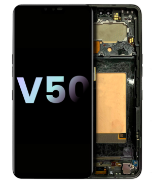 OLED Display With Frame For LG V50 (Service Pack) (Black)