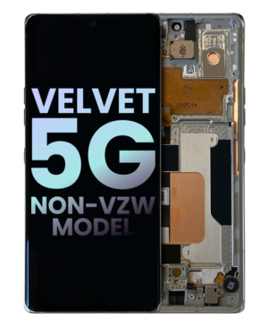 OLED Display With Frame For LG Velvet 5G (Non-Verizon 5G UW Frame) (Service Pack) (Aurora Silver)