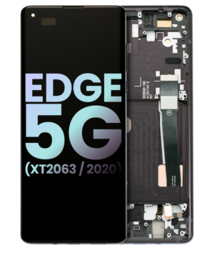 OLED Display With Frame For Motorola Edge 5G (XT2063 / 2020) (Service Pack) (Midnight Magenta)