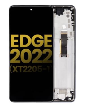 OLED Display With Frame For Motorola Moto Edge (XT2205-1 / 2022) (Refurbished) (Gray)