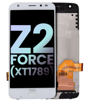 OLED Display With Frame For Motorola Moto Z2 Force (XT1789 / XT1789-01 / 2017) (Service Pack) (White)