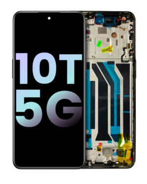 OLED Display With Frame For OnePlus 10T 5G (Service Pack) (Moonstone Black)